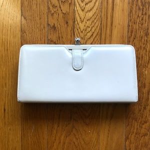 Dead stock vintage Ten Chi Do Ginza Tokyo super cute cream clutch purse